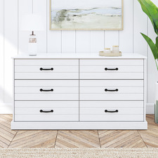 White Hamptons 6 Drawer Chest