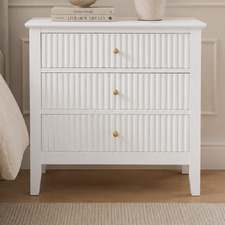 Large Amara 3 Drawer Bedside Table
