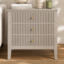 Large Amara 3 Drawer Bedside Table