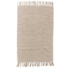 Cream Cannes Hand-Woven Rug