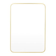 Halo Curve Rectangular Aluminium Wall Mirror