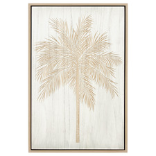 Palm I Wooden Framed 3D Wall Art