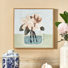 Pastel Vase Framed Canvas Wall Art