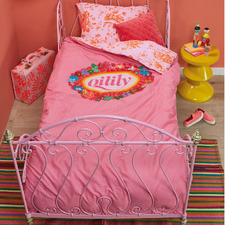 Pink Prom Flowers Cotton Single Quilt Cover Set