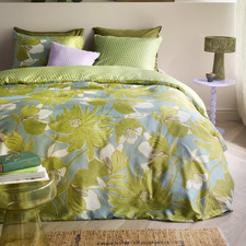 Green Melodi Cotton Quilt Cover Set