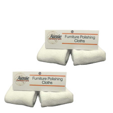 White Furniture Polishing Cloths (Set of 4)