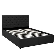 Black Hacienda Gas Lift Bed with Headboard