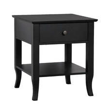 Black Carman Bedside Table