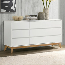 White Anderson 9 Drawer Chest