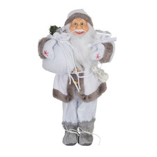 White Santa Christmas Figurine