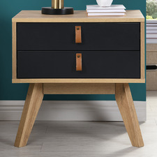Abey 2 Drawer Bedside Table