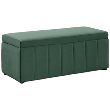 Beryl Velvet Storage Ottoman Bench