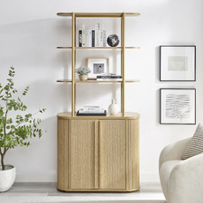 Caleigh 4 Tier 2 Door Shelving Unit