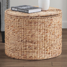 Damodred Water Hyacinth Storage Ottoman
