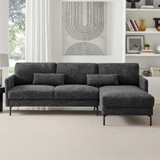 Alaba 3 Seater Upholstered Sofa with Right Chaise