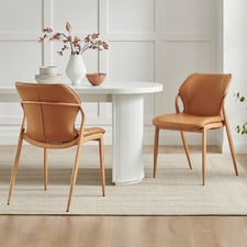 Maisie Faux Leather Dining Chairs (Set of 2)