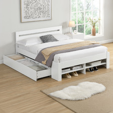 Eira Bed Frame with Pull Out Drawer