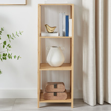 Mirella 3 Tier Bamboo Wood Shelving Unit