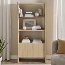 Kainoa 3 Tier 2 Door Bookcase