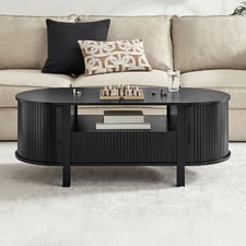 Callix Oval Coffee Table with Storage