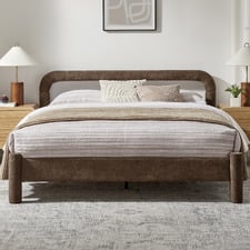Ronan Chenille Queen Bed Frame