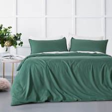 Green Bettina Bamboo & Microfibre Quilt Cover Set