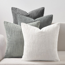 4 Piece Ardian Corduroy Velvet Cushion Cover Set