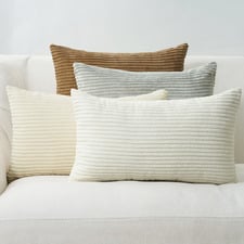 4 Piece Ardian Corduroy Velvet Lumbar Cushion Cover Set