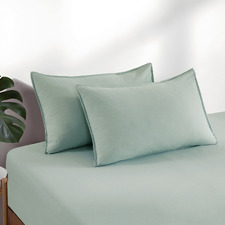 Nezza Vintage Washed Microfibre Fitted Sheet Set
