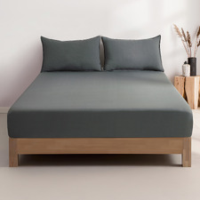 Nezza Vintage Washed Microfibre Fitted Sheet Set