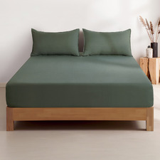 Nezza Vintage Washed Microfibre Fitted Sheet Set