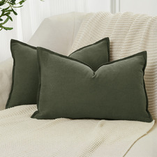 Pipetio Linen & Cotton Lumbar Cushion Covers (Set of 2)