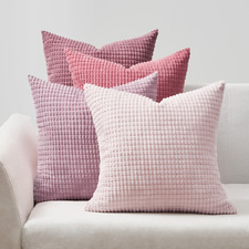 4 Piece Corn Grain Cuthbert Velvet Cushion Cover Set