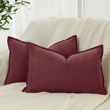 Pipetio Linen & Cotton Lumbar Cushion Covers (Set of 2)