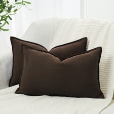 Pipetio Linen & Cotton Lumbar Cushion Covers (Set of 2)