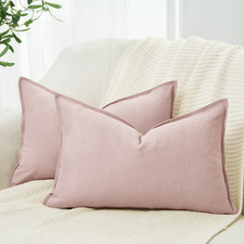 Pipetio Linen & Cotton Lumbar Cushion Covers (Set of 2)