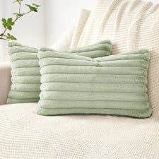 Vavoca Embossed Faux Fur Cushion Covers (Set of 2)