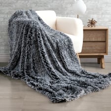Elija Faux Fur Reversible Throw