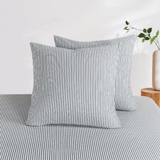 Eliora Yarn-Dyed Washed Microfibre European Pillowcases (Set of 2)