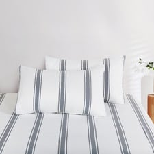 Soren Yarn-Dyed Washed Microfibre Standard Pillowcases (Set of 2)