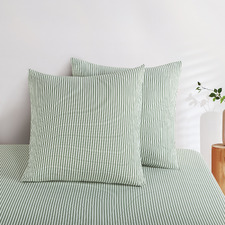 Eliora Yarn-Dyed Washed Microfibre European Pillowcases (Set of 2)