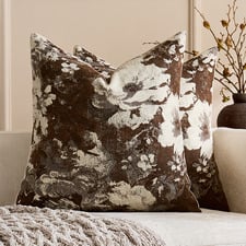 Brown Nikita Chenille Cushion Covers (Set of 2)