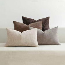 4 Piece Kenzie Rectangular Chenille Cushion Cover Set