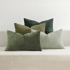 4 Piece Kenzie Rectangular Chenille Cushion Cover Set