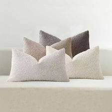 4 Piece Lyra Rectangular Boucle Cushion Cover Set