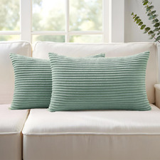 Gracie Rectangular Corduroy Velvet Cushion Covers (Set of 2)