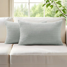 Gracie Rectangular Corduroy Velvet Cushion Covers (Set of 2)