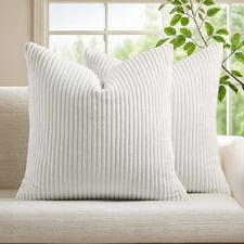 Gracie Corduroy Velvet European Pillowcases (Set of 2)