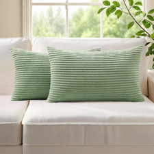 Gracie Rectangular Corduroy Velvet Cushion Covers (Set of 2)