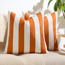 Stripe Cymon Square Outdoor Cushion Covers (Set of 2)